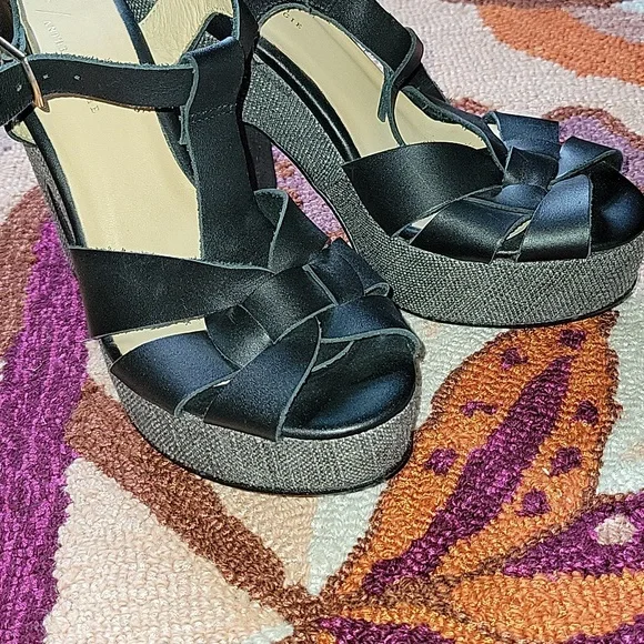 NWOT Anthropologie T-strap Platforms - Picture 2 of 12
